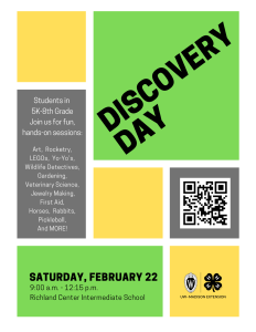 Richland County 4-H Discovery Day!