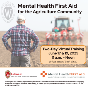 Adult Mental Health First Aid for WI Agriculture Community