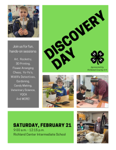 Richland County 4-H Discovery Day!!