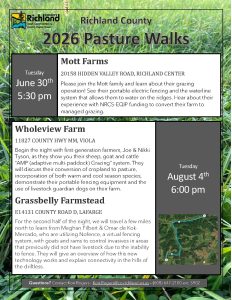Richland County 2026 Pasture Walks