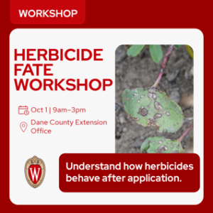 Herbicide Fate Workshop – October 1, 2026 in Madison